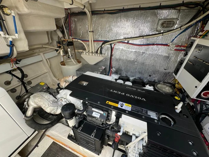  Yacht Photos Pics Engine room of 2015 Cruisers Yachts 48 Cantius with Volvo Penta IPS 600 engine.