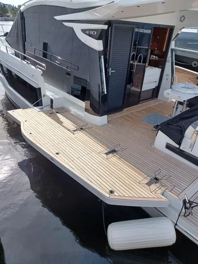 Must Sell, Make An Offer Yacht Photos Pics 2022 Galeon 410 HTC yacht with sleek design and spacious deck.