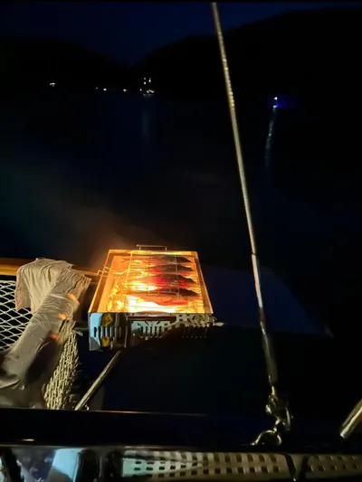 Hama Yacht Photos Pics Night view on Custom ABATS GULET KETCH 1994 with illuminated deck area.