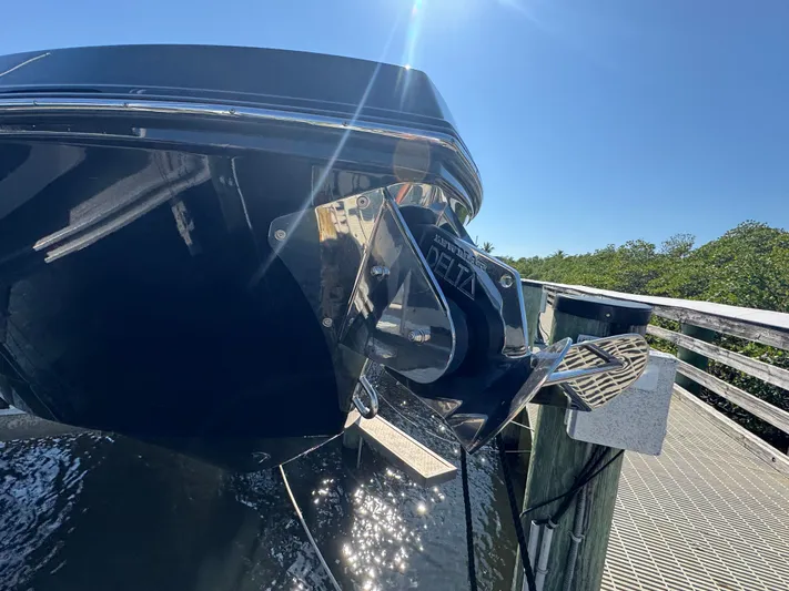  Yacht Photos Pics Aviara 28 Surf 2025 boat docked under sunny skies.