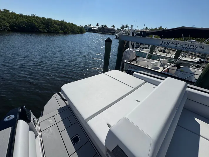  Yacht Photos Pics Aviara 28 Surf 2025 at dock with water view.