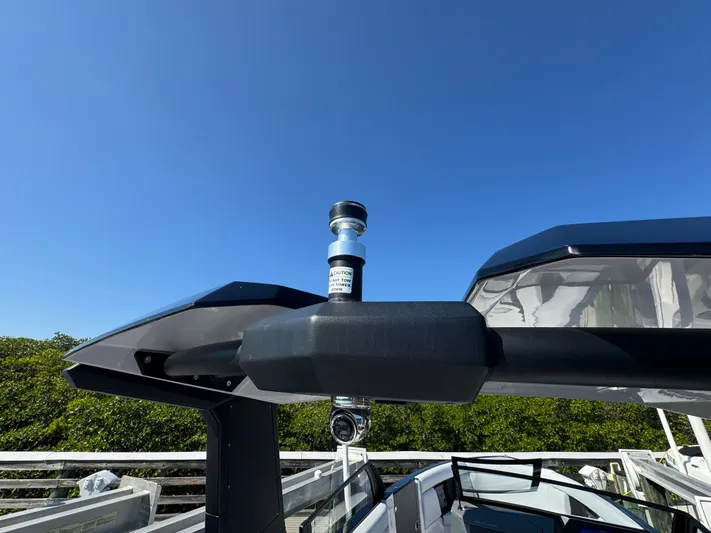  Yacht Photos Pics Aviara 28 Surf 2025 boat with blue sky background.