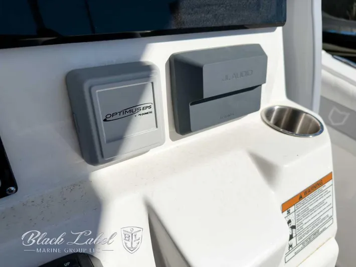 Your Next Boat! Yacht Photos Pics 2025 Sea Fox 288 Commander dashboard with Optimus EPS and JL Audio controls.