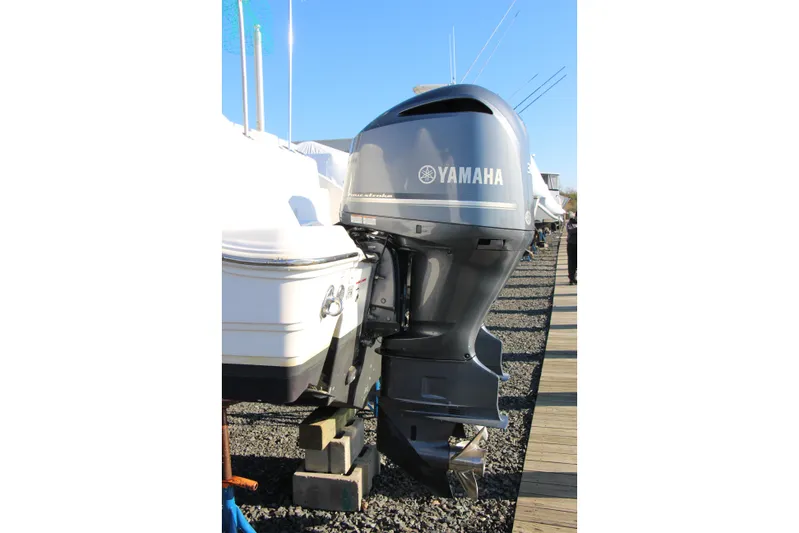 III Yacht Photos Pics 2020 Sea Fox 328 Commander with Yamaha outboard engine on display.
