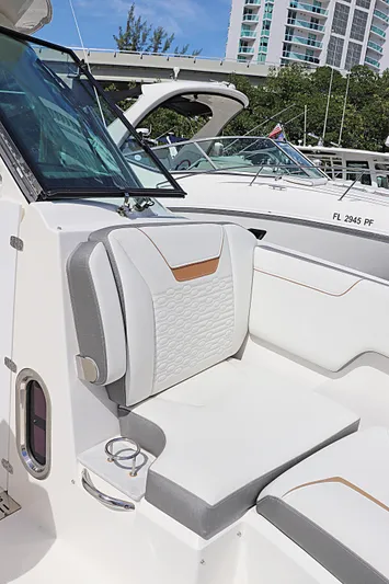  Yacht Photos Pics 2021 Tiara Sport 34 LX boat with luxurious seating and modern design.