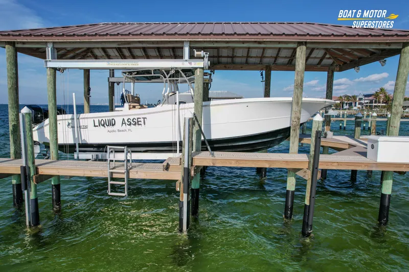  Yacht Photos Pics 2018 Key West Billistic 351 Center Console boat docked at Apollo Beach, Florida.