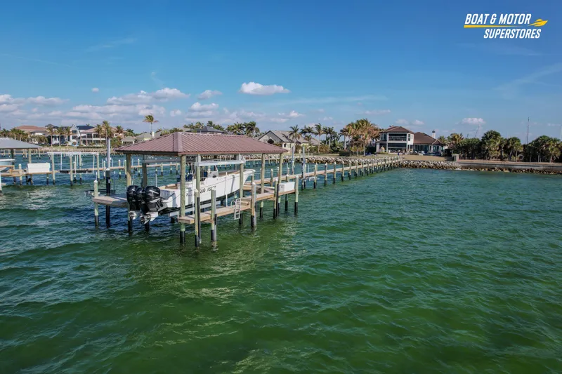  Yacht Photos Pics 2018 Key West Billistic 351 Center Console docked at marina with scenic waterfront view.