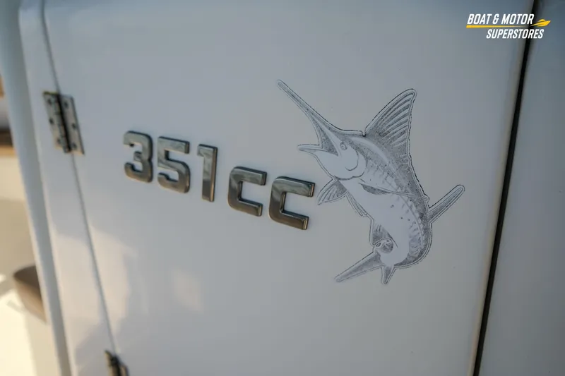  Yacht Photos Pics 2018 Key West Billistic 351 Center Console logo with marlin graphic.