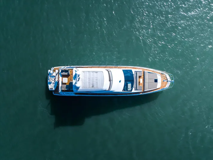 Shining Star Yacht Photos Pics Overhead Drone Shot
