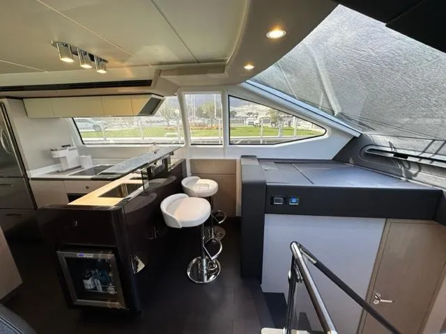 Shining Star Yacht Photos Pics Port Side Galley and Bar