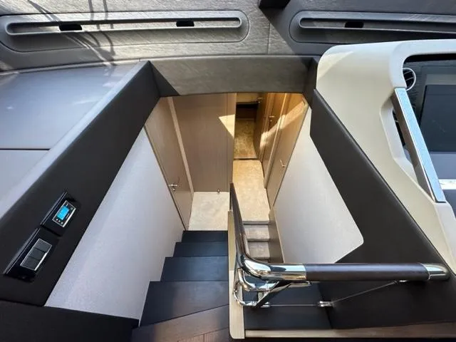 Shining Star Yacht Photos Pics Companionway to Staterooms