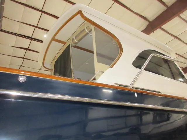  Yacht Photos Pics 2003 Legacy Yachts 34 Sedan in indoor storage.