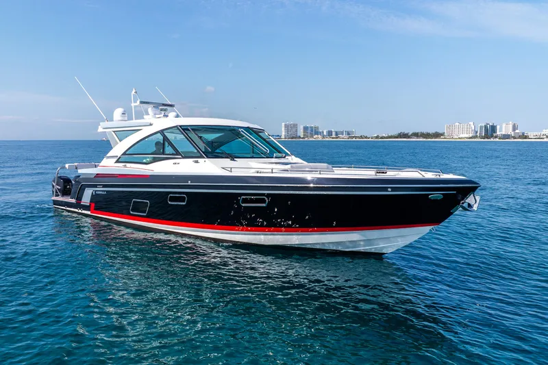  Yacht Photos Pics 2017 Formula 430 All Sport Crossover yacht cruising on open water.