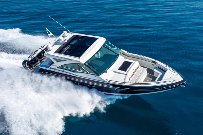  Yacht Photos Pics 2017 Formula 430 All Sport Crossover boat cruising on open water.