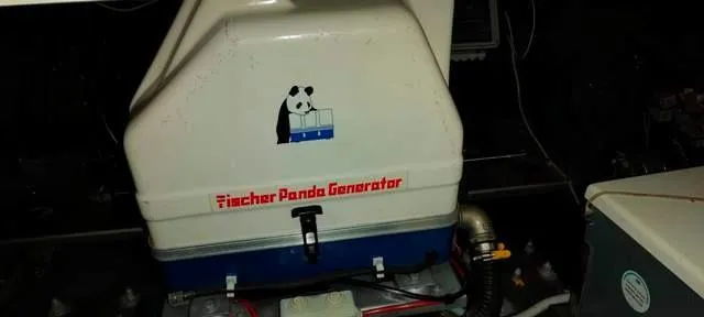  Yacht Photos Pics Fischer Panda generator in a 2004 Cranchi Atlantique 40 yacht engine room.