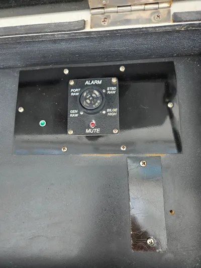 Bad To The Bone Yacht Photos Pics Alarm control panel on a 1995 Egg Harbor Golden Egg 42 boat.