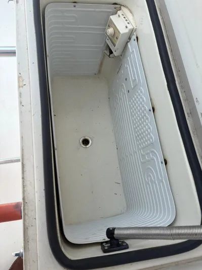 Bad To The Bone Yacht Photos Pics Open storage compartment on 1995 Egg Harbor Golden Egg 42 boat.