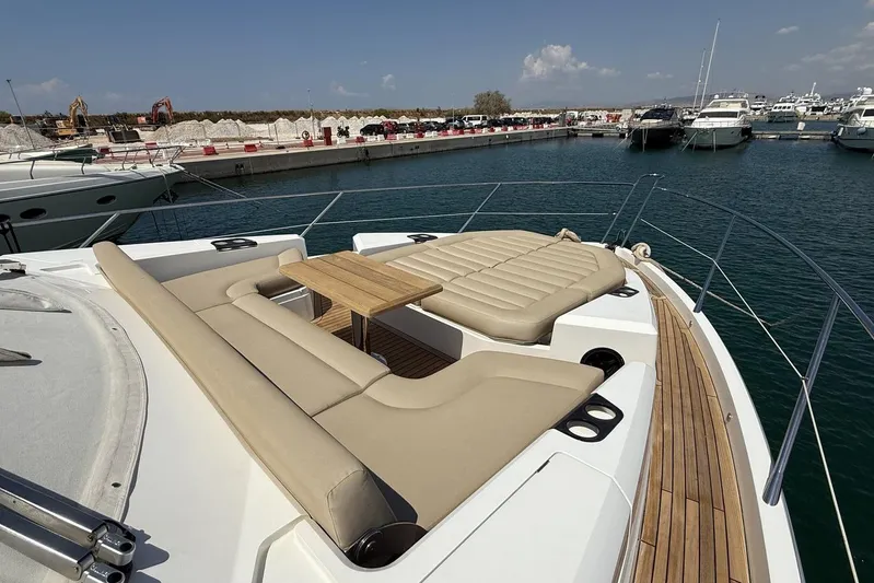 M/y Bishwish Yacht Photos Pics Luxurious 2018 Sunseeker Manhattan 66 yacht with spacious deck seating and elegant design.