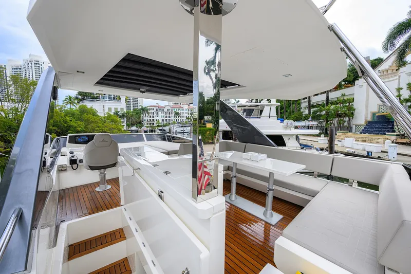 Harbour Time Yacht Photos Pics Luxurious 2021 Astondoa 52 yacht with spacious deck and modern seating area.