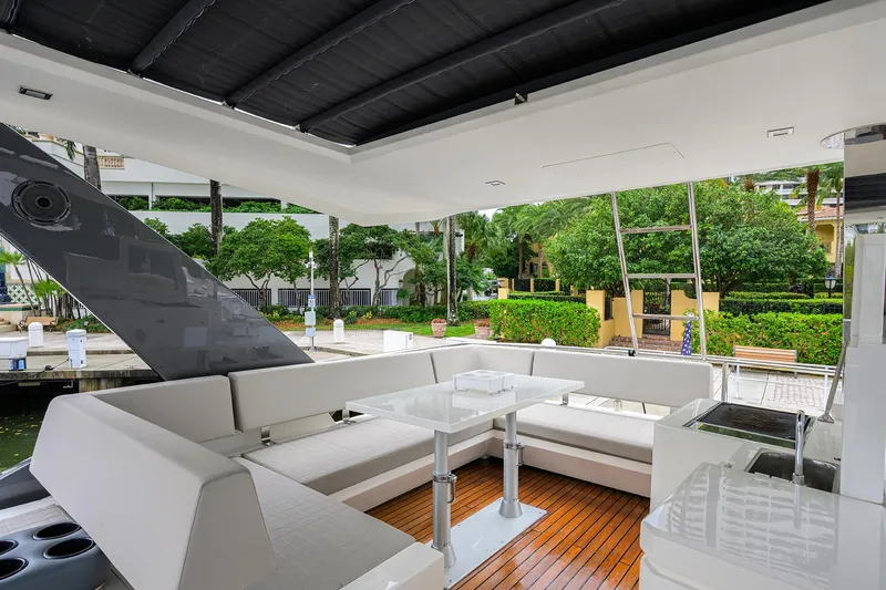 Harbour Time Yacht Photos Pics Luxurious 2021 Astondoa 52 yacht interior with elegant seating and modern design.