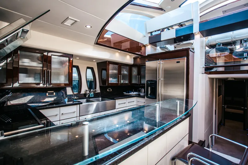 Carbon Copy V Yacht Photos Pics Galley Bar