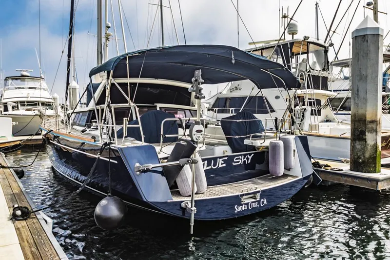 Blue Sky Yacht Photos Pics 2012 Beneteau Sense 50 yacht docked in marina, Santa Cruz, CA.