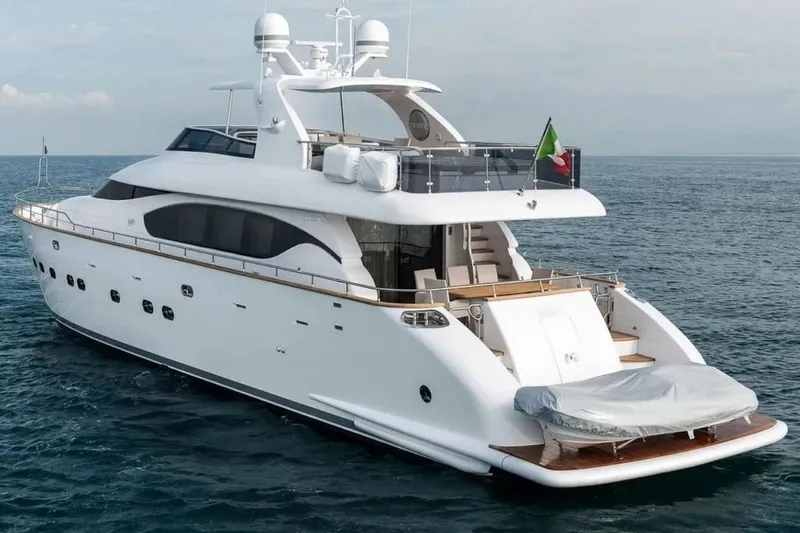  Yacht Photos Pics Luxury Maiora 24S yacht from 2015 cruising on open sea.