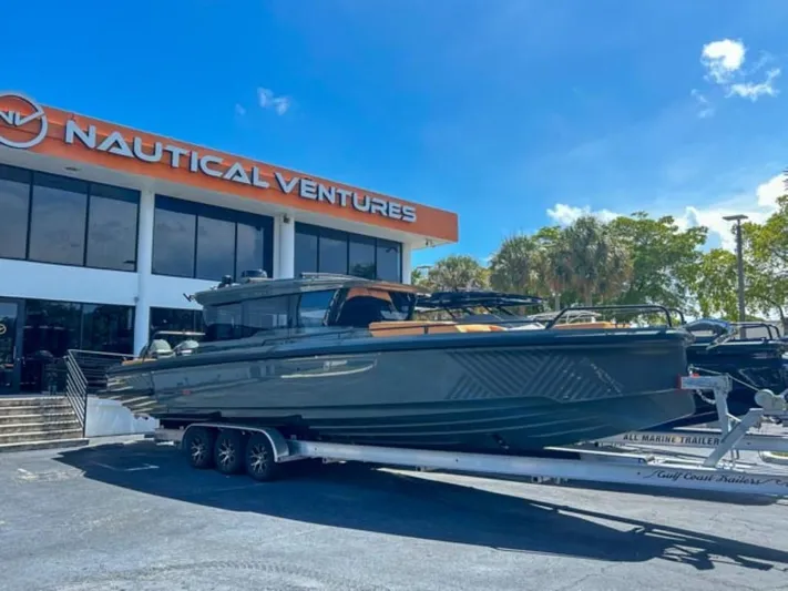  Yacht Photos Pics 2024 BRABUS Shadow 1000XC boat on trailer at Nautical Ventures dealership.
