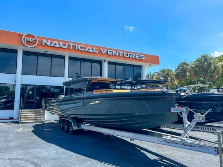  Yacht Photos Pics 2024 BRABUS Shadow 1000XC boat on trailer at Nautical Ventures dealership.
