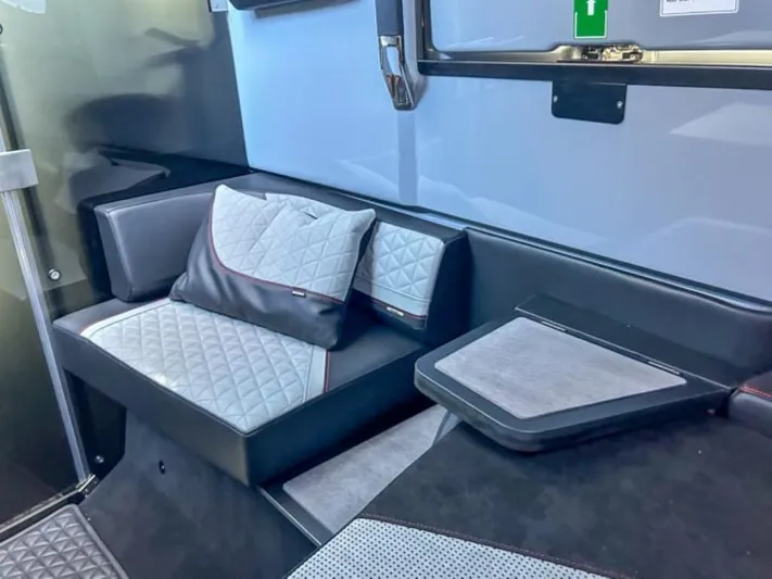  Yacht Photos Pics Luxurious interior of 2024 BRABUS Shadow 1000XC with quilted seating and modern design.