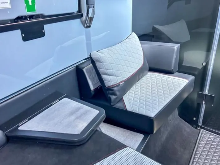  Yacht Photos Pics Luxurious interior seating of 2024 BRABUS Shadow 1000XC with quilted upholstery.