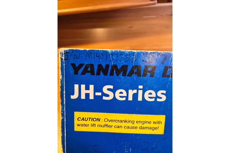 Sail Fourth Yacht Photos Pics Yanmar JH-Series manual with caution about overcranking engine, Tartan 3700, 2001 model.
