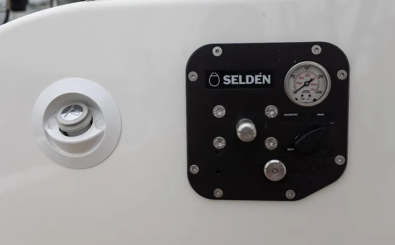 *previous Name Reserved Yacht Photos Pics Control panel on 2019 Nautor Swan 48 yacht with Selden gauge and controls.