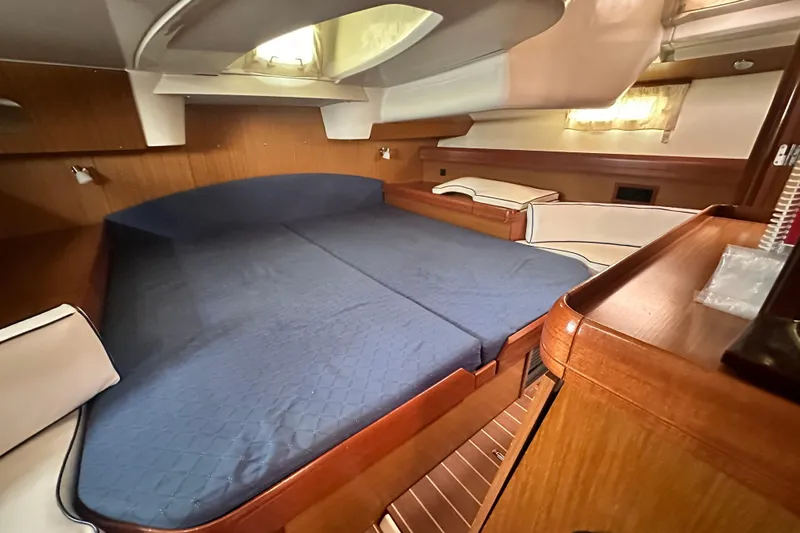  Yacht Photos Pics Luxurious cabin interior of 2007 Jeanneau Sun Odyssey 42 DS sailboat.