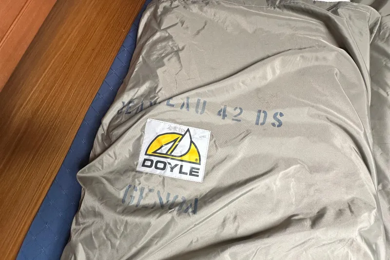  Yacht Photos Pics Doyle sail cover for Jeanneau Sun Odyssey 42 DS, 2007 model.