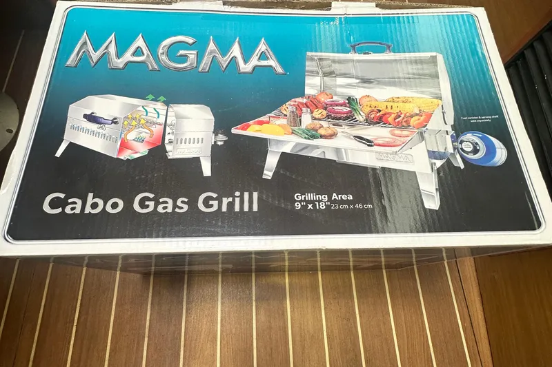  Yacht Photos Pics Magma Cabo Gas Grill packaging on Jeanneau Sun Odyssey 42 DS, 2007 model.