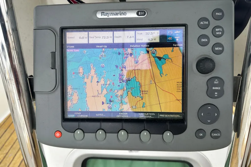  Yacht Photos Pics Raymarine E80 navigation display on 2007 Jeanneau Sun Odyssey 42 DS sailboat.