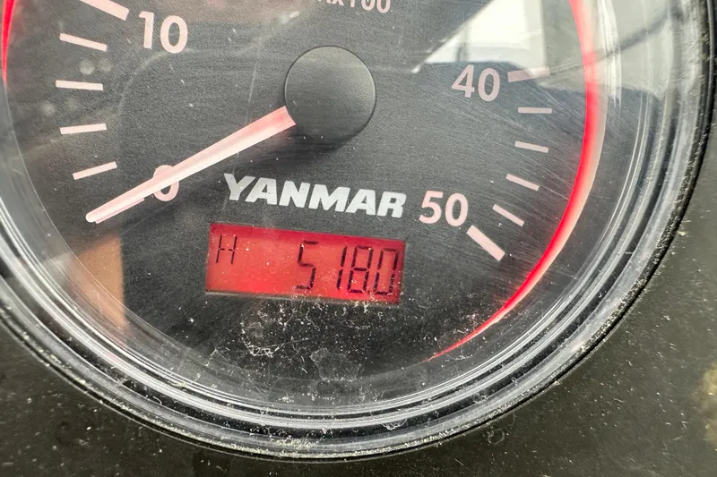  Yacht Photos Pics Yanmar engine hour meter showing 5180 hours on Jeanneau Sun Odyssey 42 DS, 2007 model.