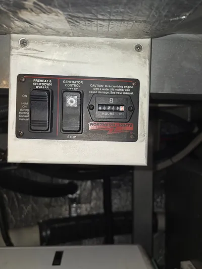 Third Wish Yacht Photos Pics Generator control panel in 2005 Navigator 44C.