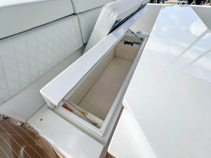  Yacht Photos Pics Open storage compartment on 2024 De Antonio Yachts D28 Open boat.