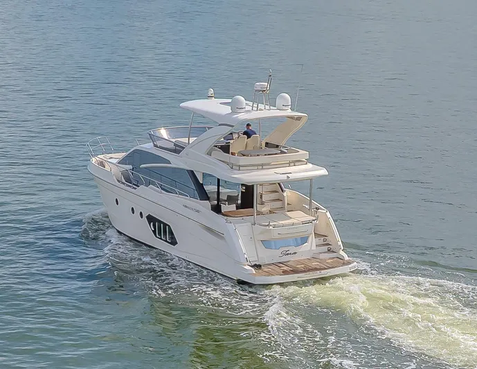Tara Yacht Photos Pics 2017 Absolute 50 Fly yacht cruising on calm waters.