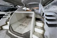 Custom KAITOS 68 yacht interior under construction, 2023 model, showcasing unfinished design elements.