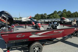 2020 G3 Sportsman 1710 boat with Yamaha engine, parked outdoors on a trailer.