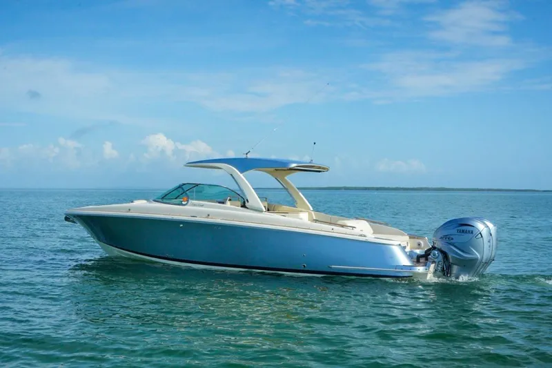  Yacht Photos Pics 2019 Chris-Craft Launch 35 GT OB boat on calm ocean waters.
