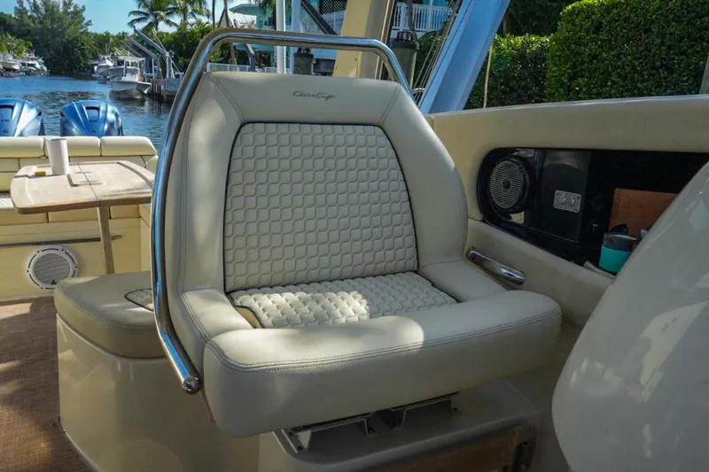  Yacht Photos Pics Luxurious seating on 2019 Chris-Craft Launch 35 GT OB boat, featuring elegant design and craftsmanship.