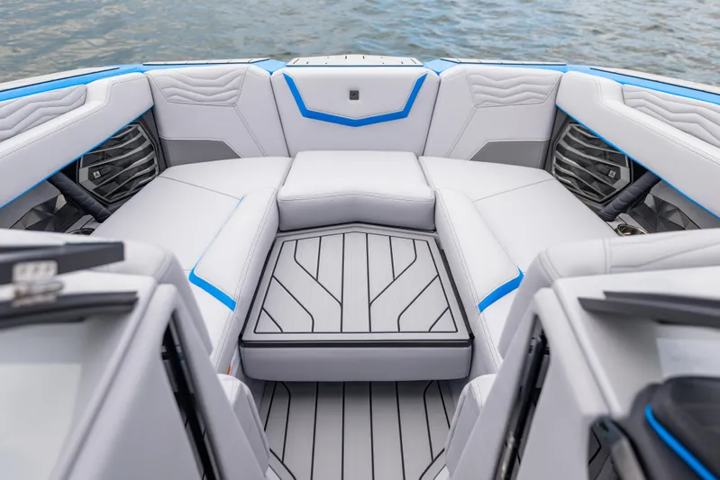  Yacht Photos Pics 2026 Nautique Super Air Nautique G23 boat interior with sleek seating and modern design.