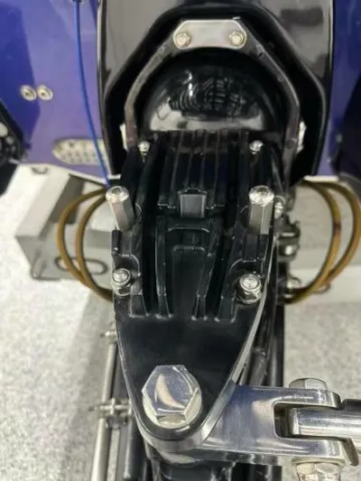 On Your Mark Yacht Photos Pics Close-up of 2005 Cigarette 39 Top Gun engine components.