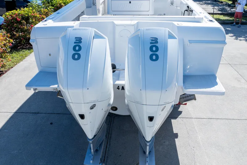 Yacht Photos Pics 2007 Intrepid 350 WA boat with twin Mercury 300 outboard engines.