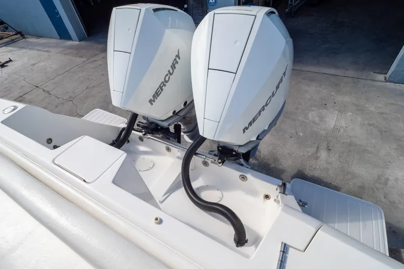  Yacht Photos Pics 2007 Intrepid 350 WA boat with dual Mercury outboard engines.