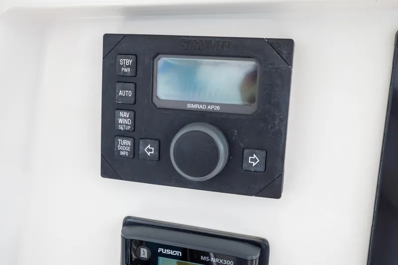  Yacht Photos Pics Simrad AP26 control panel on 2007 Intrepid 350 WA boat dashboard.